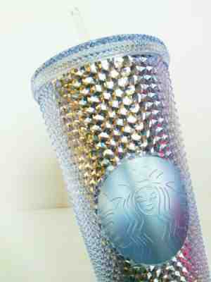 Starbucks Holiday 2019 Venti Studded Tumbler Iridescent Bling Platinum Cold Cup - Sold on eBay Nov, 12th 2019 for $47.99