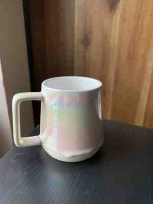 NEW Starbucks 2019 Holiday IRIDESCENT Ceramic Mug PEARL MELT DRIP 12 OZ - Sold on eBay Nov, 11th 2019 for $21.99