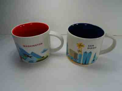 SAN DIEGO, WASHINGTON State Starbucks 2015 You Are Here Collection Coffee Mugs - Sold on eBay Nov, 11th 2019 for $26.00