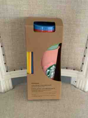 New STARBUCKS color Changing Tumblers Cups, 2019, 5 count, 24 Ounces, straws - Sold on eBay Nov, 11th 2019 for $49.99