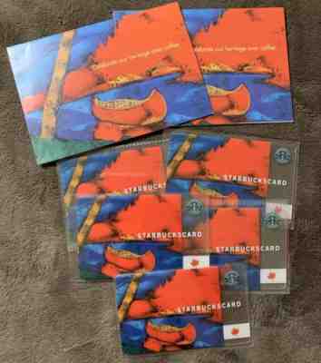 Rare STARBUCKS 2003 Canada Canoe Andrew Lewis 5 Cards W/ 2 Sleeves - Sold on eBay Nov, 11th 2019 for $170.27
