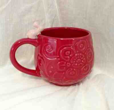 HTF Starbucks 2010 Red Embossed Chinese Mid-Autumn Festival Bunny Rabbit Cup Mug - Sold on eBay Nov, 14th 2019 for $49.95