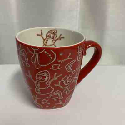 Starbucks Barista SnowMan Red 2001 Coffee Mug Cup Large 16 oz Holiday - Sold on eBay Nov, 14th 2019 for $28.80