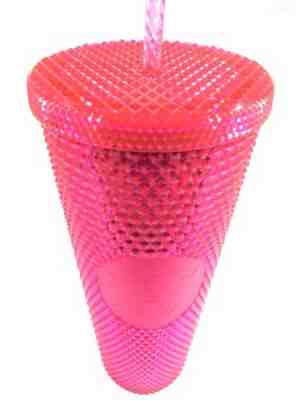 NEW STARBUCKS Neon Pink Studded Cold Cup Tumbler WINTER HOLIDAY 2019 24 oz RARE! - Sold on eBay Nov, 14th 2019 for $33.00