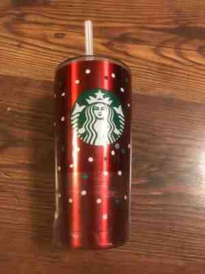 Starbucks Holiday 2018 Stainless Steel Tumbler 20oz Red w/ Polka Dots Brand New - Sold on eBay Nov, 14th 2019 for $22.99