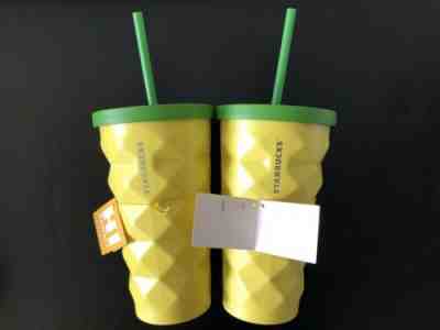 2 Starbucks Pineapple Tumblers - Sold on eBay Nov, 13th 2019 for $53.98