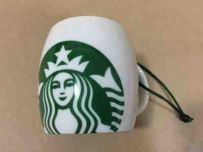 RARE 2010 STARBUCKS CHRISTMAS ORNAMENT MINI WHITE MUG GREEN MERMAID LOGO - Sold on eBay Nov, 13th 2019 for $25.00