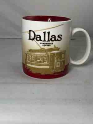 Starbucks Dallas Coffee Mug 2009 Collector Series 16 oz Cream Red Cup - Sold on eBay Nov, 13th 2019 for $16.50
