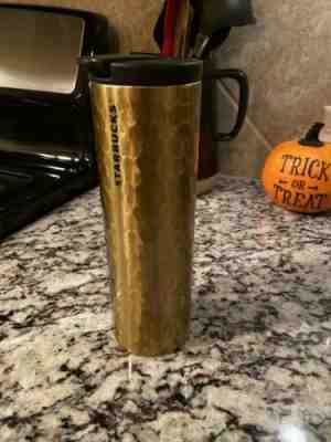 Starbucks Gold Hammered Tumbler 16oz - Sold on eBay Nov, 13th 2019 for $15.99