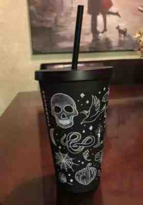NEW *Hard To Find* Starbucks 2019 Halloween Skull Tumbler 16oz Purplish Black - Sold on eBay Nov, 13th 2019 for $36.00