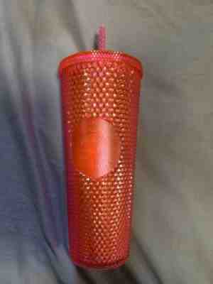NEW STARBUCKS Neon Pink Studded Cold Cup Tumbler WINTER HOLIDAY 2019 24 oz - Sold on eBay Nov, 13th 2019 for $47.99