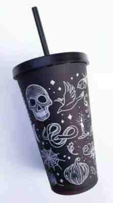 Starbucks Halloween 2019 Skull 16 Oz Tumbler Cup Matte Black Purple Brand New - Sold on eBay Nov, 13th 2019 for $49.99