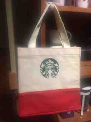 Starbucks Thailand Siren Logo Christmas Holiday Red Tote Bag / Handbag -No Card - Sold on eBay Nov, 13th 2019 for $15.99
