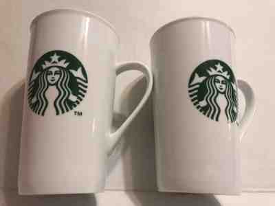 Starbucks Mugs 2014Mermaid Logo Ceramic 16 oz Coffee Cup Handled White lot of 2 - Sold on eBay Nov, 13th 2019 for $19.99