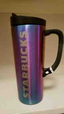 2013 STARBUCKS Coffee Stainless Steel blue purple Iridescent Travel Tumbler MUG  - Sold on eBay Nov, 13th 2019 for $25.00