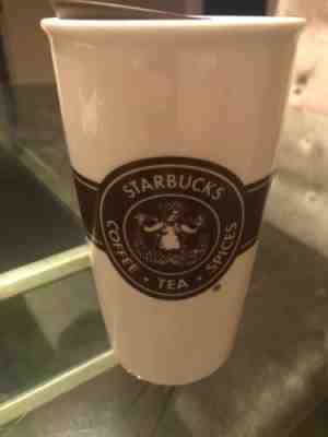 Starbucks Holiday Travel Mug Christmas 2016 Coffee Tea Spices Ceramic 12 oz Cup - Sold on eBay Nov, 13th 2019 for $15.99