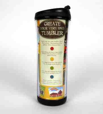 Starbucks 2007 Create Your Own Tumbler Mug 16 fl oz  Photo Collage Art Insulated - Sold on eBay Nov, 13th 2019 for $17.57