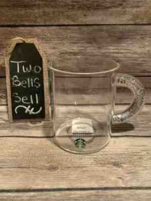 Starbucks Glitter Handle Glass Mug 2019 Holiday Christmas Collection Cup - Sold on eBay Nov, 13th 2019 for $34.95