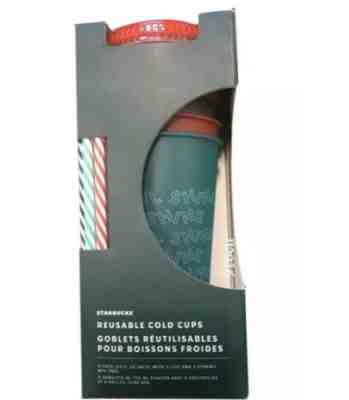 Starbucks 2019 Holiday Christmas Reusable Cold Cups Lids 24oz 5 PK 762111386045 - Sold on eBay Nov, 13th 2019 for $25.00