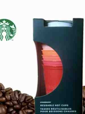 NEW Starbucks 2019 Fall Winter Holiday Christmas REUSABLE HOT CUPS  6 pack - Sold on eBay Nov, 13th 2019 for $20.50