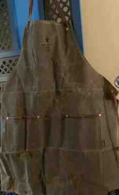 Starbucks Roastery Reserve Seattle HARDMILL USA Work Apron Cotton Leather NWT - Sold on eBay Nov, 13th 2019 for $169.00