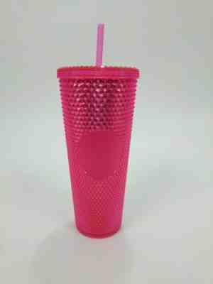 Holiday Starbucks 2019 Venti Bling Iridescent Hot PINK Studded Cup Tumbler - Sold on eBay Nov, 13th 2019 for $33.00