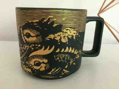Starbucks Costa Rica Stamp Coffee Mug 2016 14 oz Cup Black Gold Matte - Sold on eBay Nov, 13th 2019 for $22.90