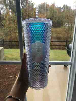 STARBUCKS HOLO Rainbow STUDDED COLD CUP UNICORN IRIDESCENT TUMBLER. 2018 NEW - Sold on eBay Nov, 13th 2019 for $100.00