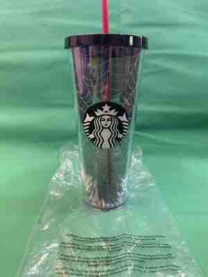 Starbucks Fall 2019 - Glitter Spiderweb Halloween Tumbler Limited Edition ???? HOT - Sold on eBay Nov, 13th 2019 for $38.95