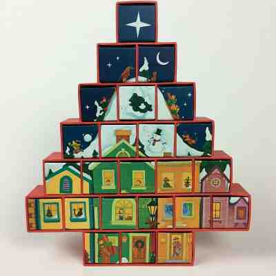 STARBUCKS Christmas Tree Advent Calendar 2006 Reversible Gift Drawers  - Sold on eBay Nov, 13th 2019 for $34.95