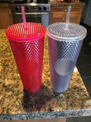 Starbucks Fall 2019 Limited Edition Studded Tumbler Cup - Hot Pink & platinum - Sold on eBay Nov, 13th 2019 for $59.99