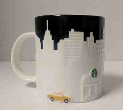  2012 Starbucks New York City NYC Coffee Mug Relief Taxi Skyline Black White - Sold on eBay Nov, 13th 2019 for $30.00
