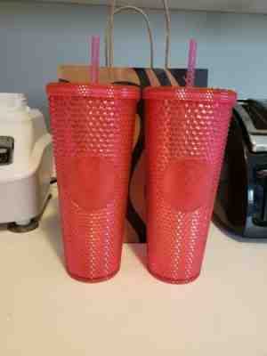 Starbucks Fall 2019 Limited Edition Studded Tumbler Cup - Hot Pink - Sold on eBay Nov, 13th 2019 for $25.00