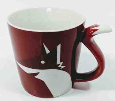 Starbucks Coffee 2012 New Bone China Fox Mug Red and White 8 oz Tail Handle - Sold on eBay Nov, 13th 2019 for $17.99