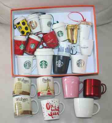 Lot of 22 Starbucks Ornaments & Mini Mugs - Sold on eBay Nov, 13th 2019 for $75.00