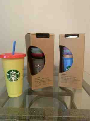 Starbucks Summer And Halloween Reusable Hot Cups - Bonus Color Changing Cold Cup - Sold on eBay Nov, 13th 2019 for $54.99