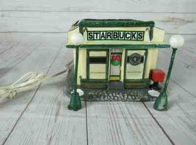 Vintage STARBUCKS Pike Place Original Market Store Snow Christmas Village 1999 - Sold on eBay Nov, 13th 2019 for $58.99