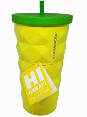 ???? Starbucks 2016 Hawaii Pineapple Tumbler Grande Metal 16 oz Brand New + BONUS! - Sold on eBay Nov, 12th 2019 for $36.99