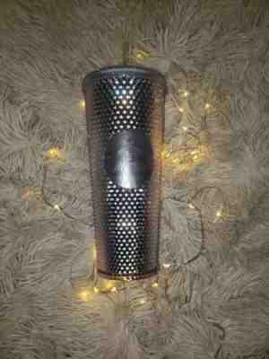 Starbucks PLATINUM **Studded** HOLIDAY cold cup tumbler 24 oz - Sold on eBay Nov, 12th 2019 for $21.00