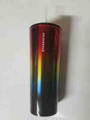NEW Starbucks Stainless Steel Pride Rainbow Cold Cup Tumbler 24oz Summer 2019 - Sold on eBay Nov, 12th 2019 for $17.50