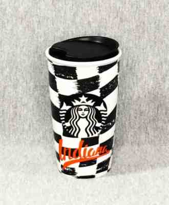 Starbucks Indiana Checkered Race Flag Local Collection 12 oz Ceramic Tumbler   - Sold on eBay Nov, 12th 2019 for $29.95