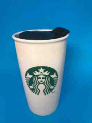 Starbucks Mug Double Wall Ceramic Tumbler Mermaid Logo 12oz 2014 travel cup  - Sold on eBay Nov, 12th 2019 for $15.19