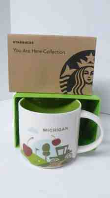 NIB Starbucks You Are Here Michigan  Mug w/ Sticker  MINT! - Sold on eBay Nov, 12th 2019 for $16.99