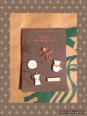 Starbucks ?? Seattle Reserve Store Cup Coffee Mug Filter French Press Pin Set - Sold on eBay Nov, 12th 2019 for $22.00