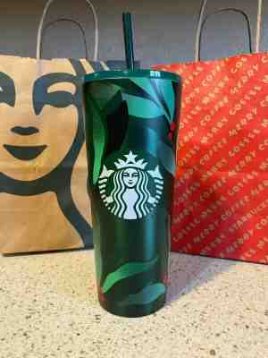 Starbucks 2019 Green red Holly Holiday Tumbler Limited Edition NWT shps free - Sold on eBay Nov, 12th 2019 for $26.00