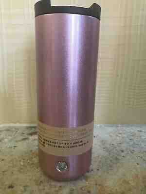 New Starbucks Vacuum Flip-Top Glitter PINK- ROSE GOLD Stainless Tumbler 16 oz - Sold on eBay Nov, 12th 2019 for $45.95