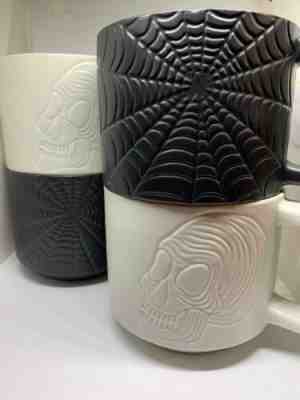 Starbucks Halloween 2019 Skull Spiderweb Mug Set - Sold on eBay Nov, 12th 2019 for $32.00