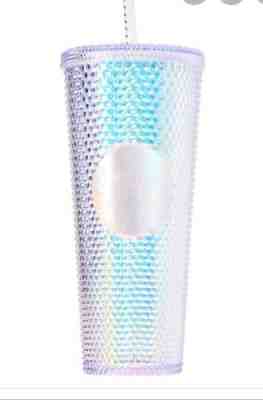 NEW Winter Holiday Starbucks 2019 Venti Bling Platinum Studded Cold Cup Tumbler - Sold on eBay Nov, 12th 2019 for $50.00