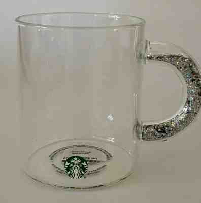 Starbucks 2019 Holiday Christmas Glass Mug w/ Glitter Handle 12 Ounce Brand New! - Sold on eBay Nov, 12th 2019 for $34.99