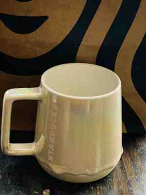 NEW Starbucks 2019 Holiday IRIDESCENT Ceramic Mug PEARL MELT DRIP 12 OZ - Sold on eBay Nov, 12th 2019 for $29.99